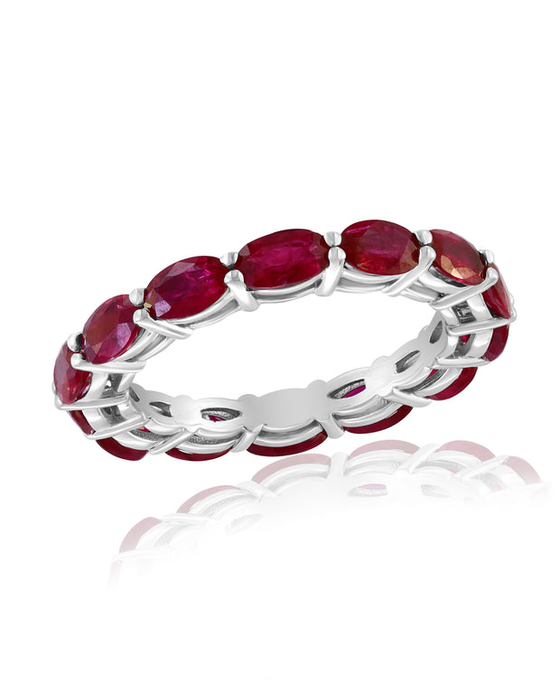 Ruby Eternity Band in 14 kt White Gold