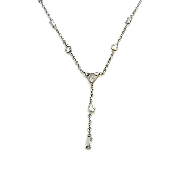 Diamonds by the Yard Style Necklace in Platinum
