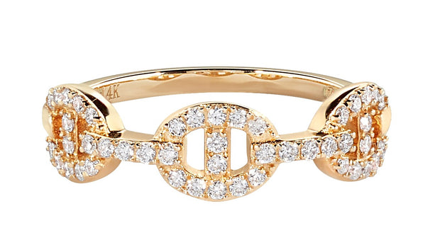 Diamond Band in 14 kt Yellow Gold