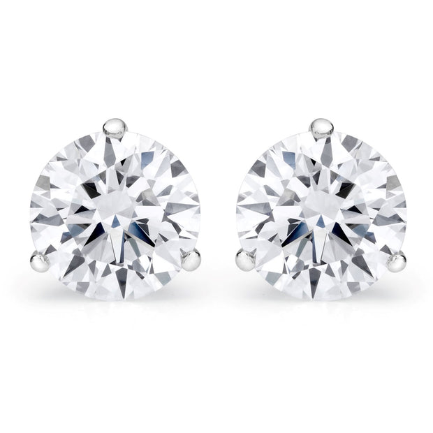 1.42 carat Diamond Stud Earrings in 14 kt White Gold