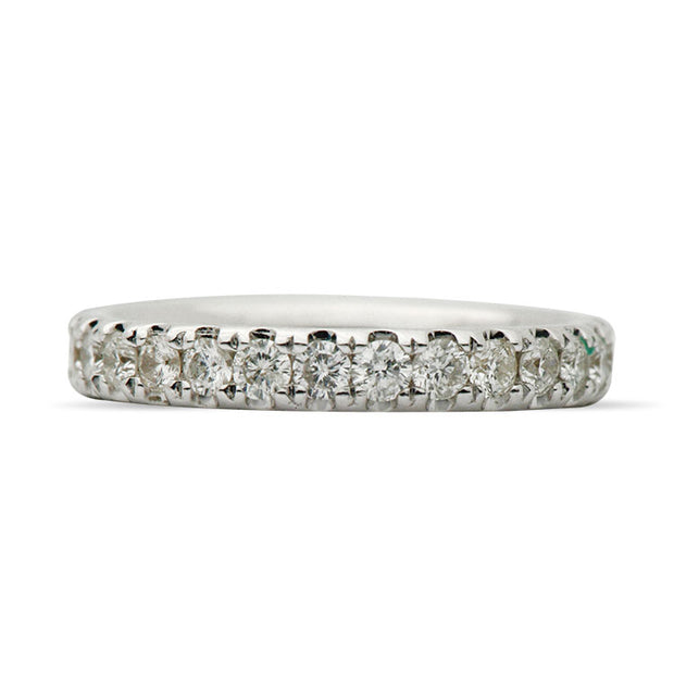 Diamond Eternity Band with 1.11 cts of Diamonds in 18 kt white gold