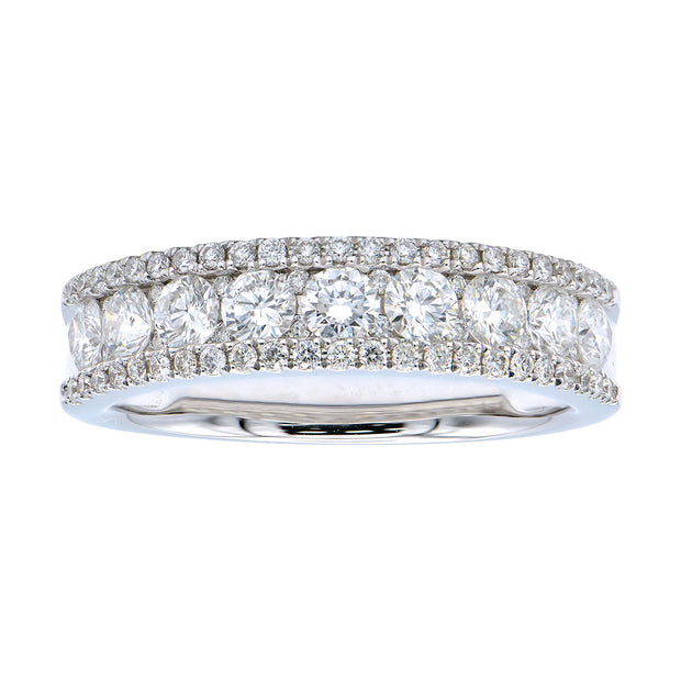 Diamond Band with .77 cts of Diamonds in 18 kt white gold