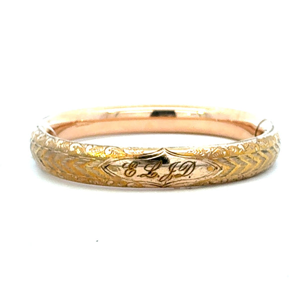 Child's Antique Gold Filled Bangle Bracelet
