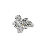 Antique Old Mine Cut Diamond Ring in 14 kt White and Yellow Gold