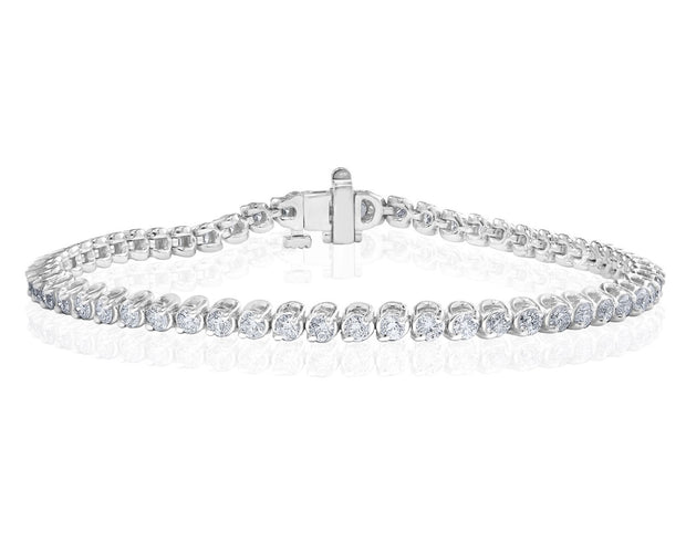 Diamond Tennis Bracelet in 14 kt White Gold
