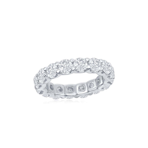 4.16 ct "U" Style Diamond Eternity Band in 14 kt White Gold