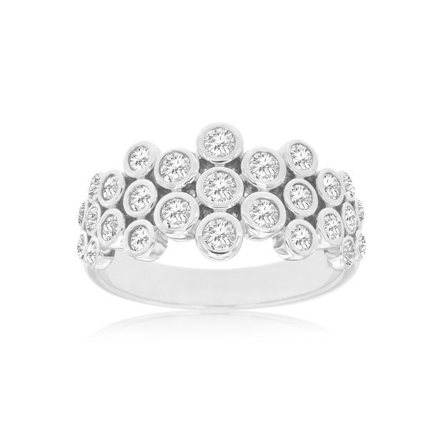 Diamond Band in 14 kt White Gold