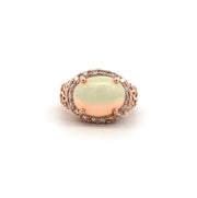 Opal and Diamond Ring in 14 kt Rose Goldd