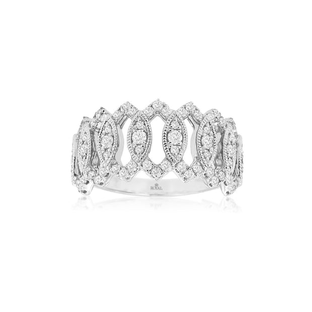 Diamond Band in 14 kt White Gold