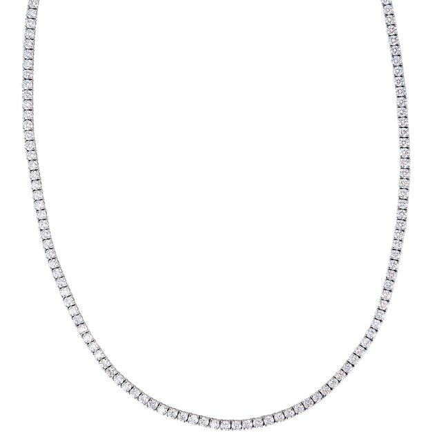 11.48 carat Diamond Tennis Necklace in 14 kt White Gold