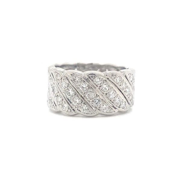 Vintage Diamond Band in 14 kt White Gold
