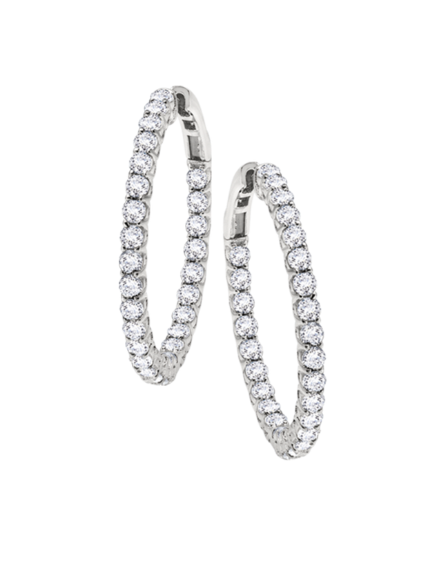 Diamond Hoop Earrings