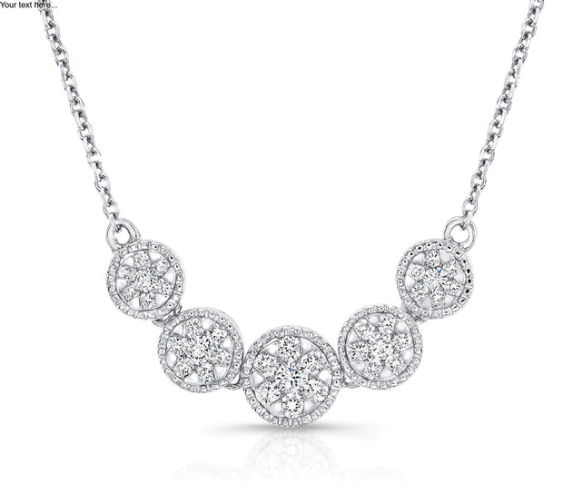 Diamond Necklace in 14 kt White Gold