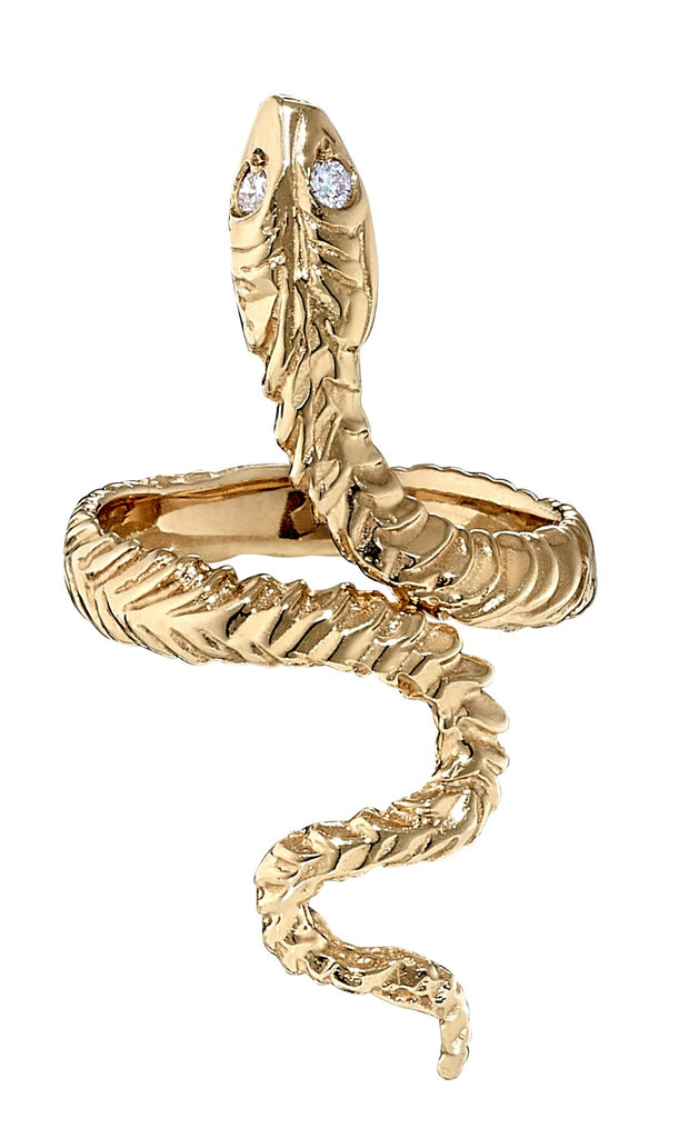 Vintage Snake Ring in 14 kt Yellow Gold