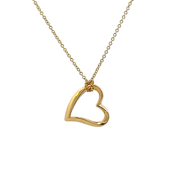 Gold Heart Pendant in 14 kt Yellow Gold