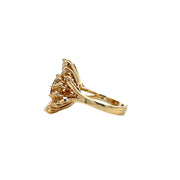 Vintage Ruby and Diamond Ring in 14 kt Yellow Gold