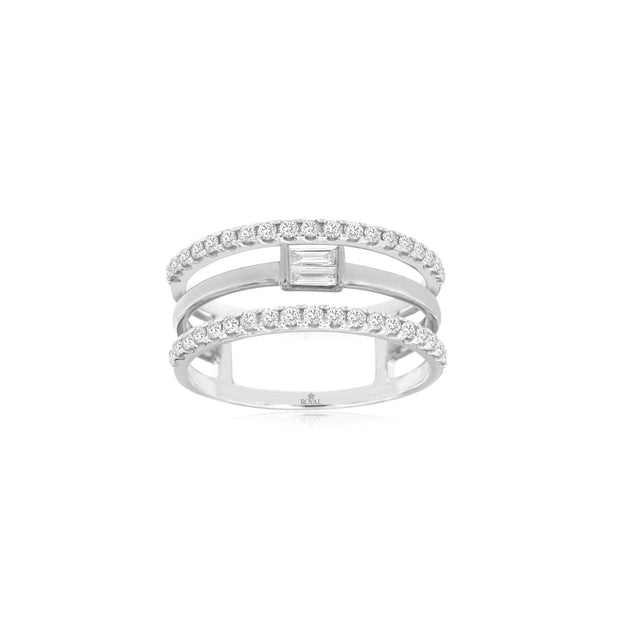 Diamond Fashion Ring in 14 kt White Gold