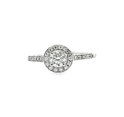 Diamond Halo Ring in 14 kt White Gold