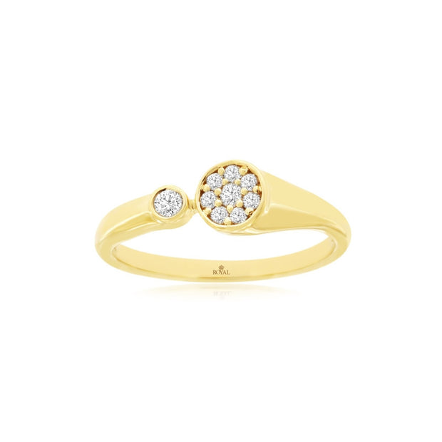 Diamond Fashion Ring in 14 kt Yellow Gold