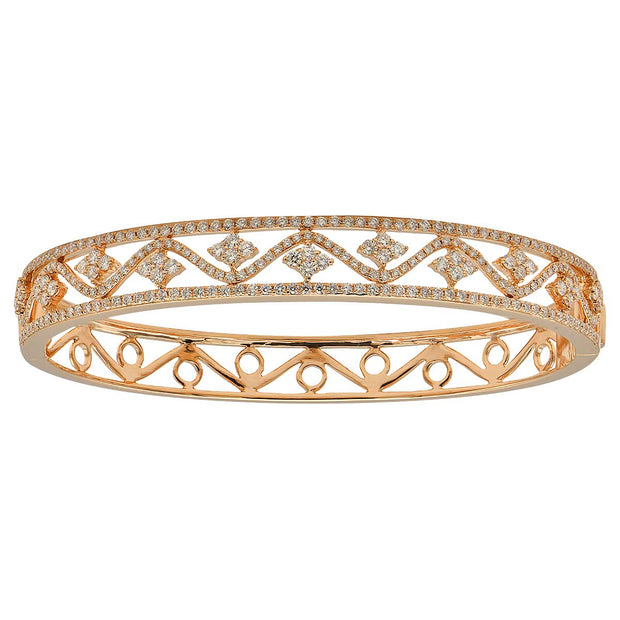 Diamond Bangle Bracelet in 18 kt Rose Gold