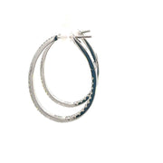 Diamond Hoop Earrings in 18 kt White Gold