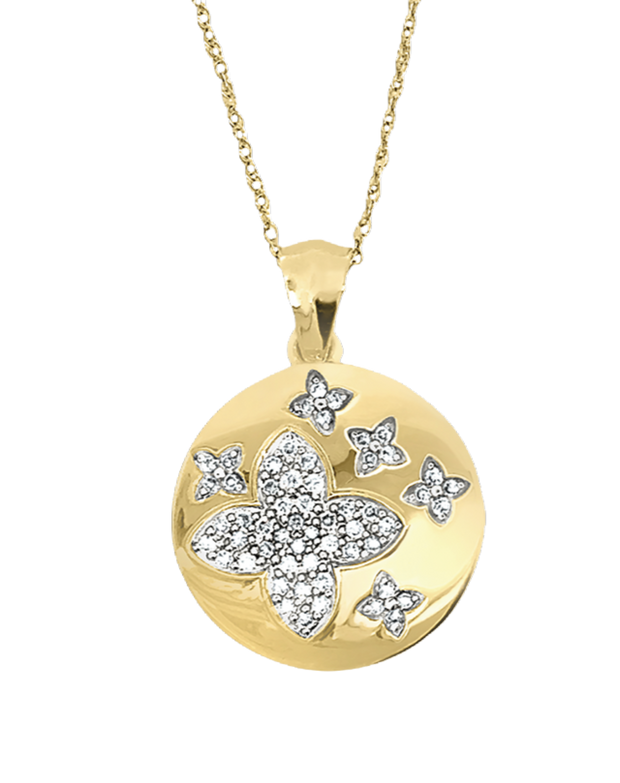 Diamond Pendant in 14 kt Yellow Gold