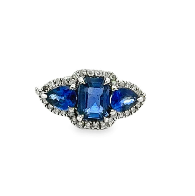 Sapphire and Diamond Ring in Platinum