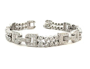 Art Deco Style Diamond Bracelet in Platinum