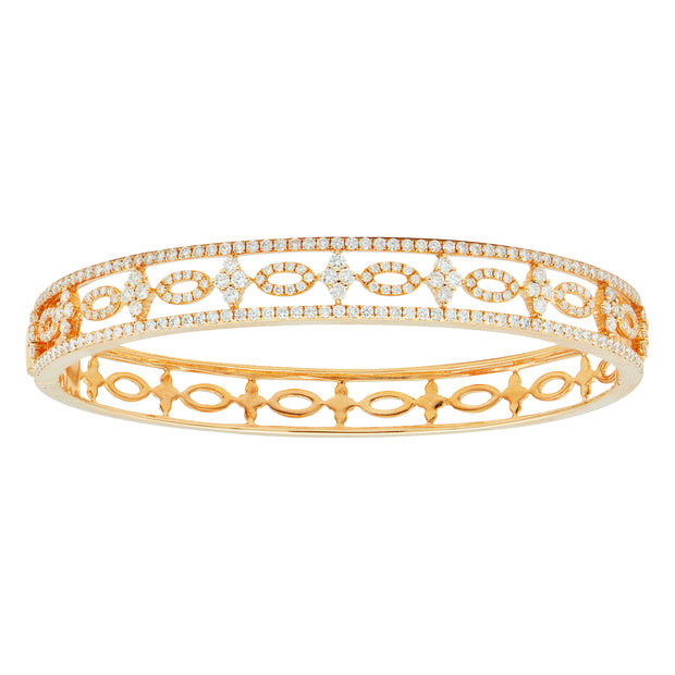 Diamond Bangle Bracelet in 18 kt Rose Gold