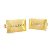Vintage Diamond Cufflinks in 14 kt Yellow Gold