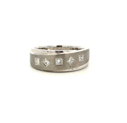 Men's Diamond Band in 14 kt White Gold