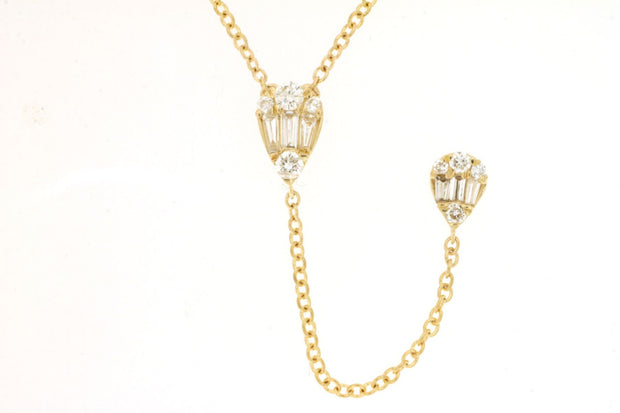 Diamond Drop Necklace in 14 kt Yellow Gold