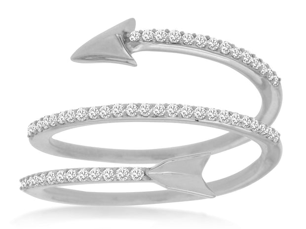 Diamond Arrow Fashion Ring in 14 kt White Gold