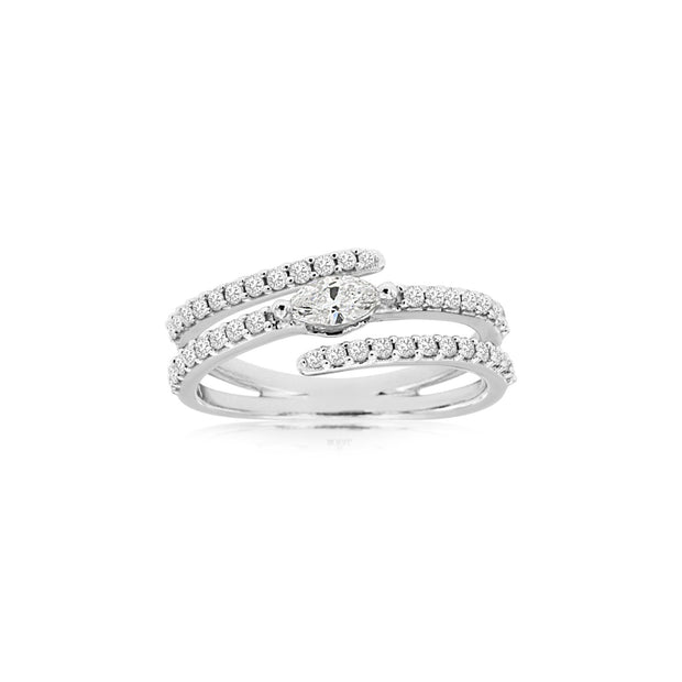 Diamond Fashion Ring in 14 kt White Gold
