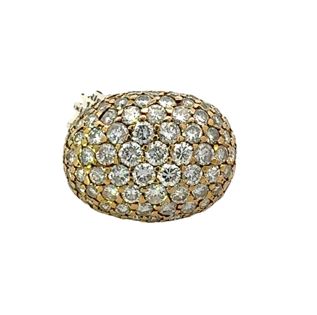 Pave Diamond Ring in 18 kt Yellow Gold