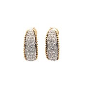 4.48 carat Diamond Hoop Earrings in 18 kt Yellow Gold