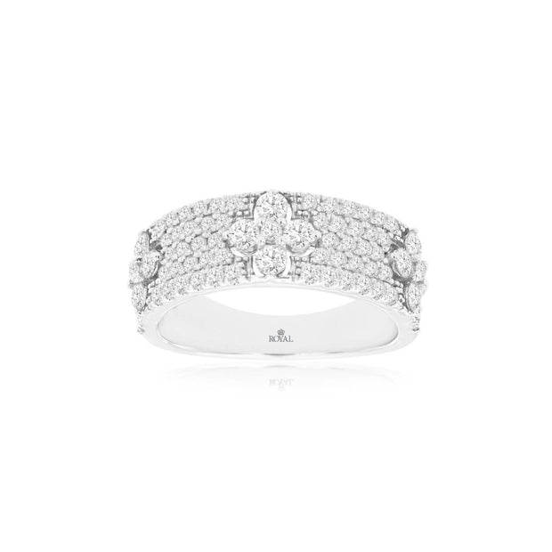 Diamond Band in 14 kt White Gold
