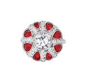 Art Deco Style Ruby and Diamond Ring in Platinum