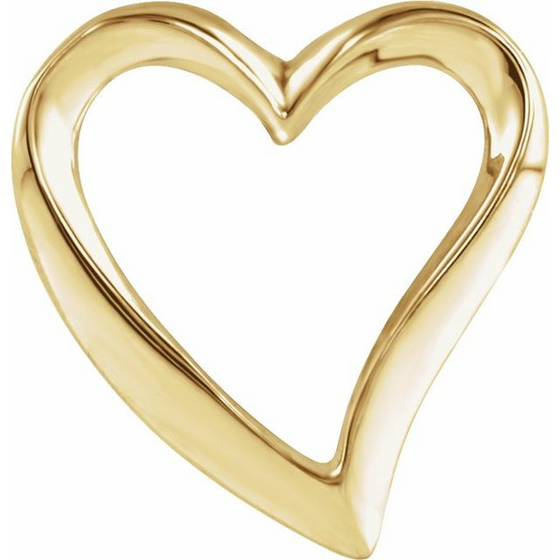 Gold Heart Pendant in 14 kt Yellow Gold