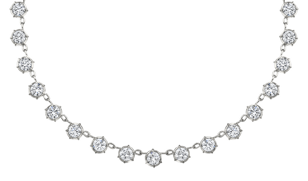 14.20 carat Diamond Necklace in 18 kt White Gold