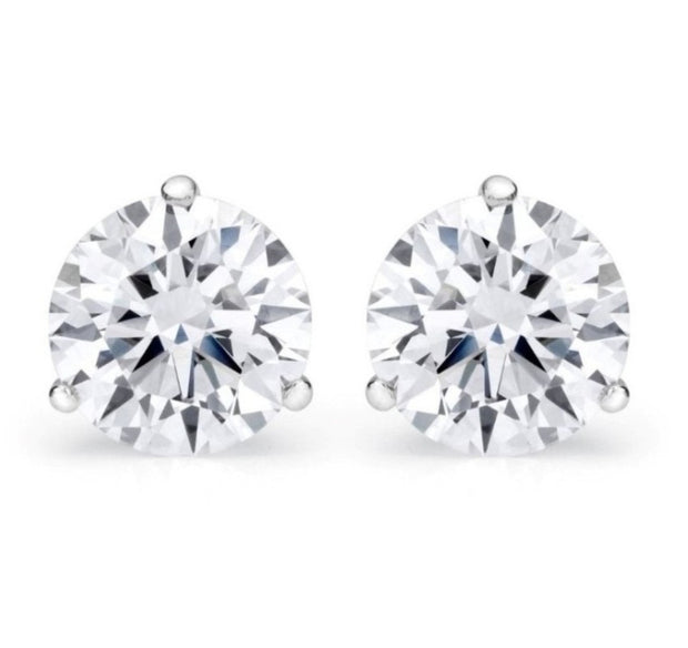 3.00 carat Diamond Stud Earrings in 14 kt White Gold