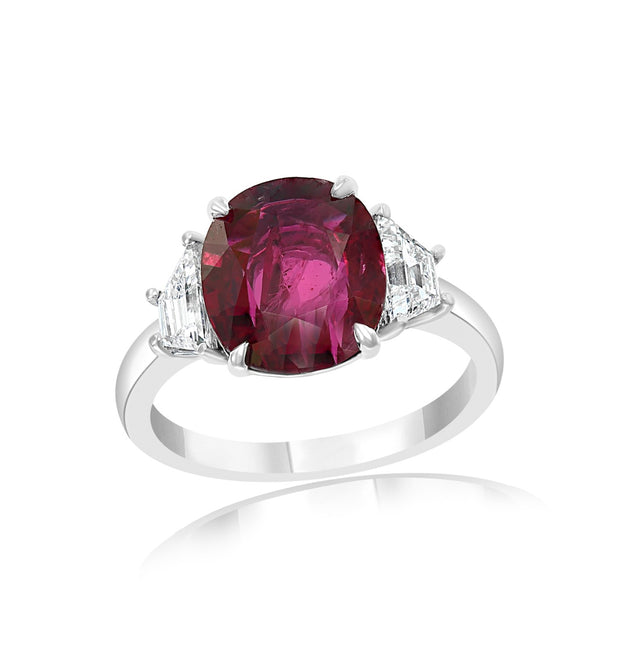 Ruby and Diamond Ring in Platinum