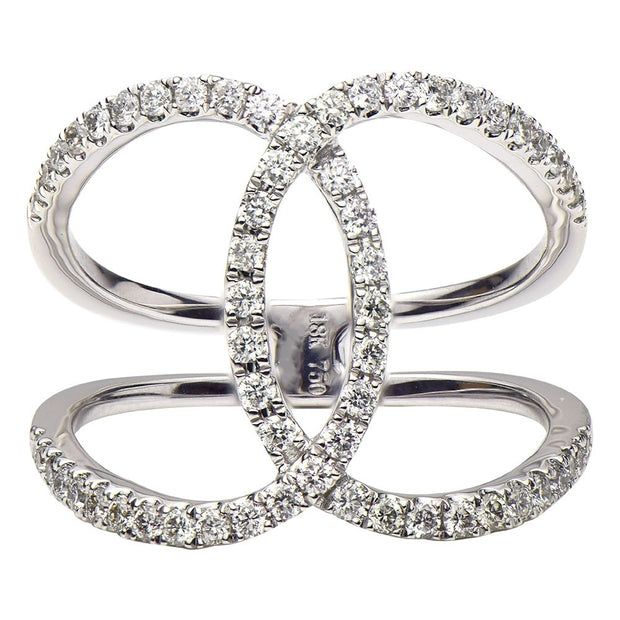 Diamond Fashion Ring in 18 kt White Gold