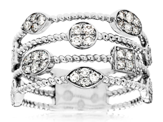 Diamond Fashion Ring in 14 kt White Gold