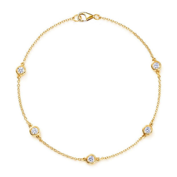 Diamonds by the Yard Style Bracelet in 14 kt Yellow Gold