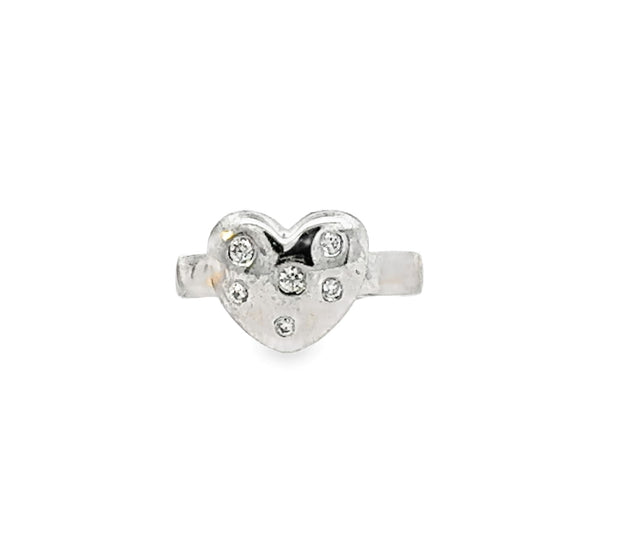 Vintage Tiffany & Co. Heart Ring in 18 kt White Gold