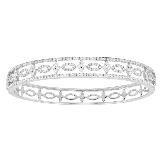 Diamond Bangle Bracelet in 18 kt White Gold