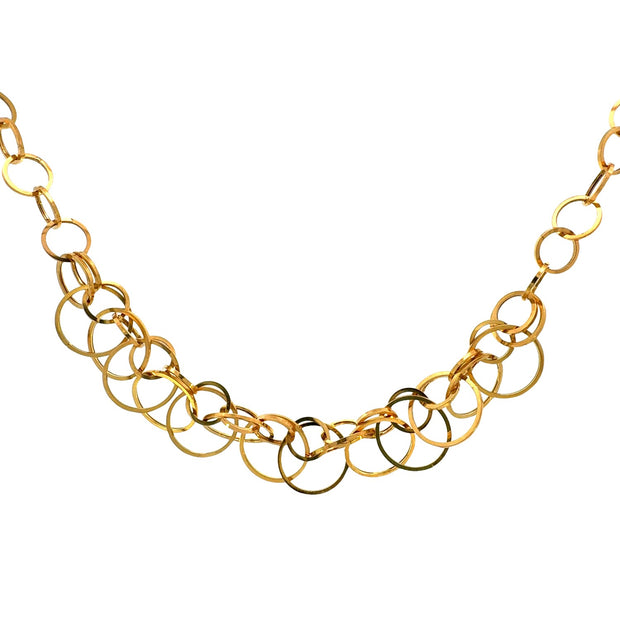 Gold Linked Circle Necklace in 14 kt Yellow Gold