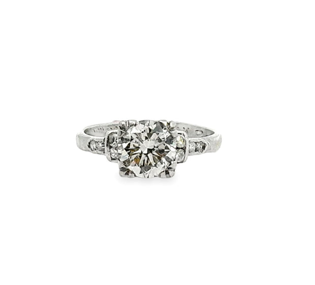 1.58 carat Vintage Diamond Engagement Ring in Platinum