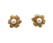 Vintage Pearl Earrings in 14 kt Yellow Gold